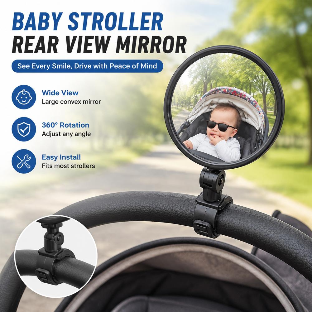 Mirror Handlebar Convex - 2 Espejos Retrovisores para Bicicleta, Ajustables
