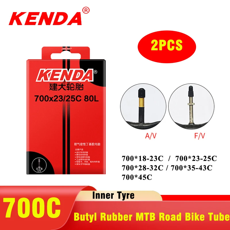 Inner Tube 700C - 2 CÁMARES DE AIRE KENDA PARA