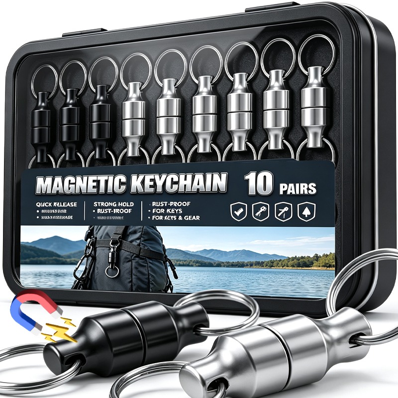 Chain Lock Combination - 2/20x Llavero Desmontable con Imán Fuerte,